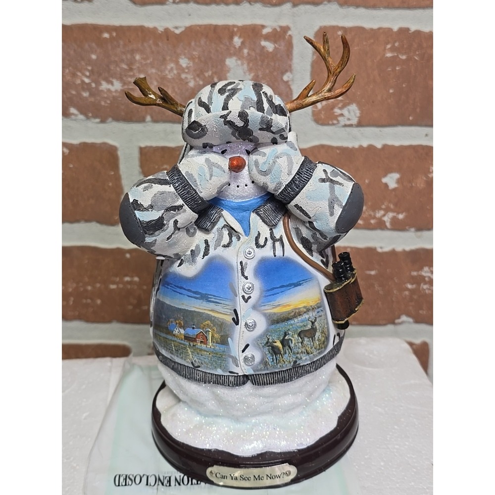 Thomas Kinkade Can You See Me Now Snowman Bradford Editions Winter Wonderland